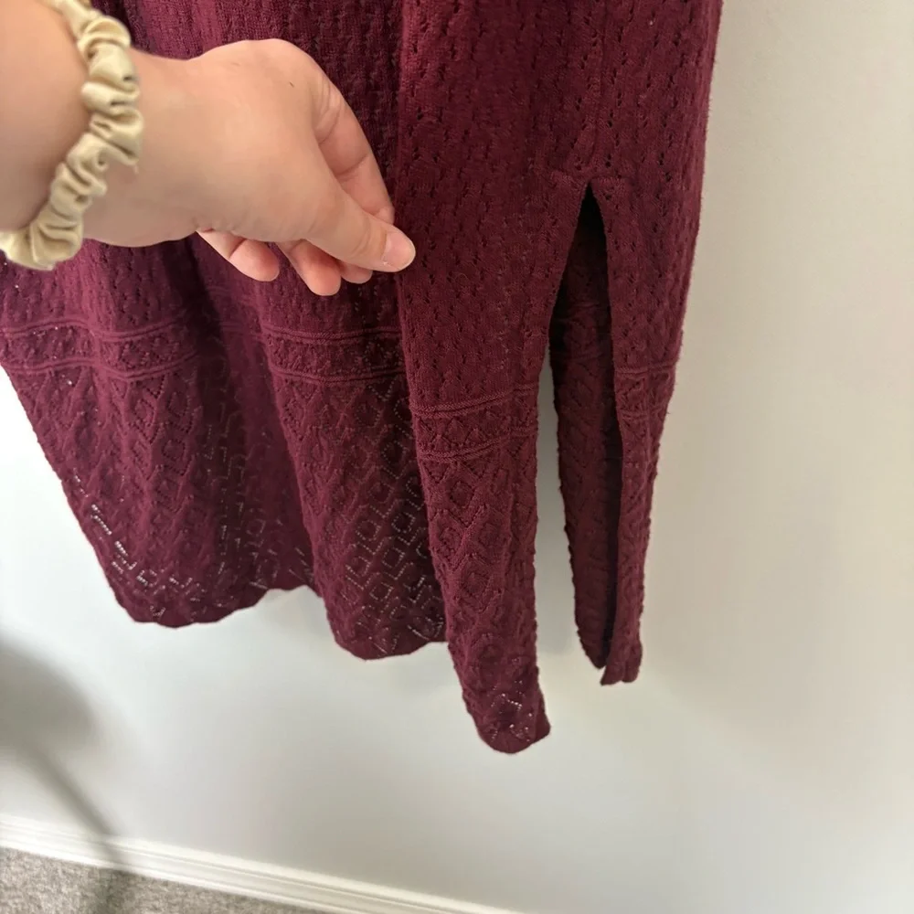 Anthropologie Odd Molly Maroon Duster Cardigan